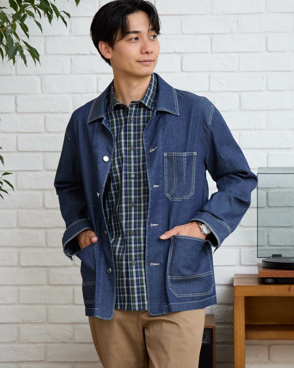 Rock Mikel デニム　カバーオール　古着　XL位 古着 ディッキーズ Dickies デニムカバーオール メンズXL相当