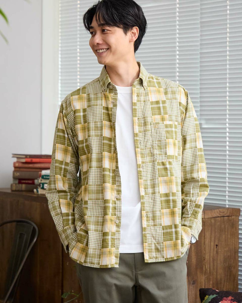 パッチワークシャツ