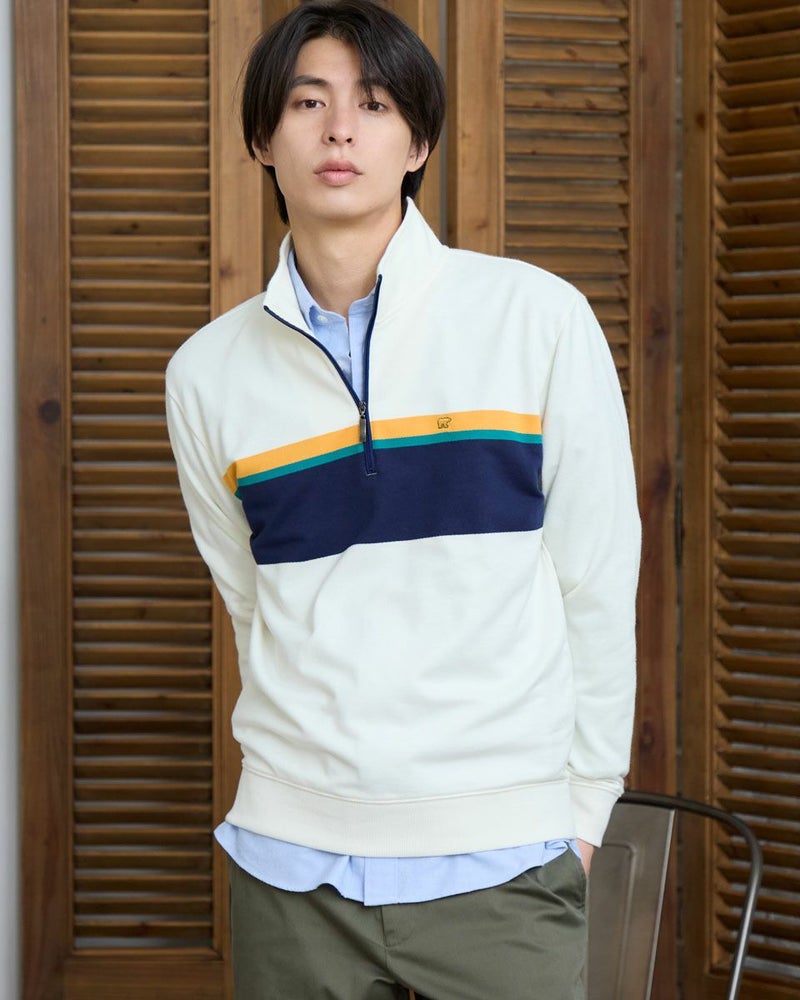ハーフZIPスウェット