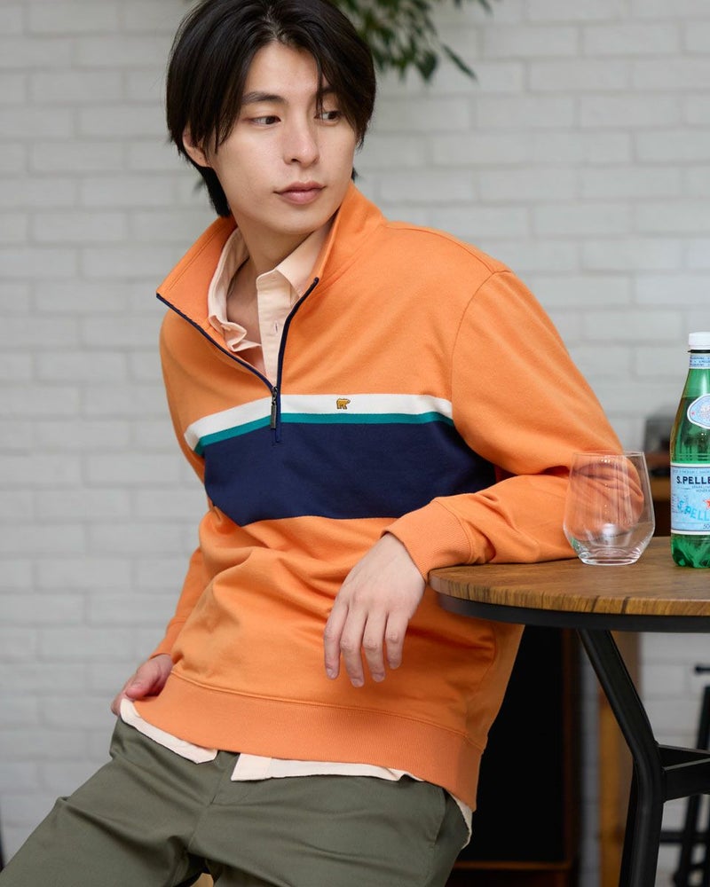 ハーフZIPスウェット