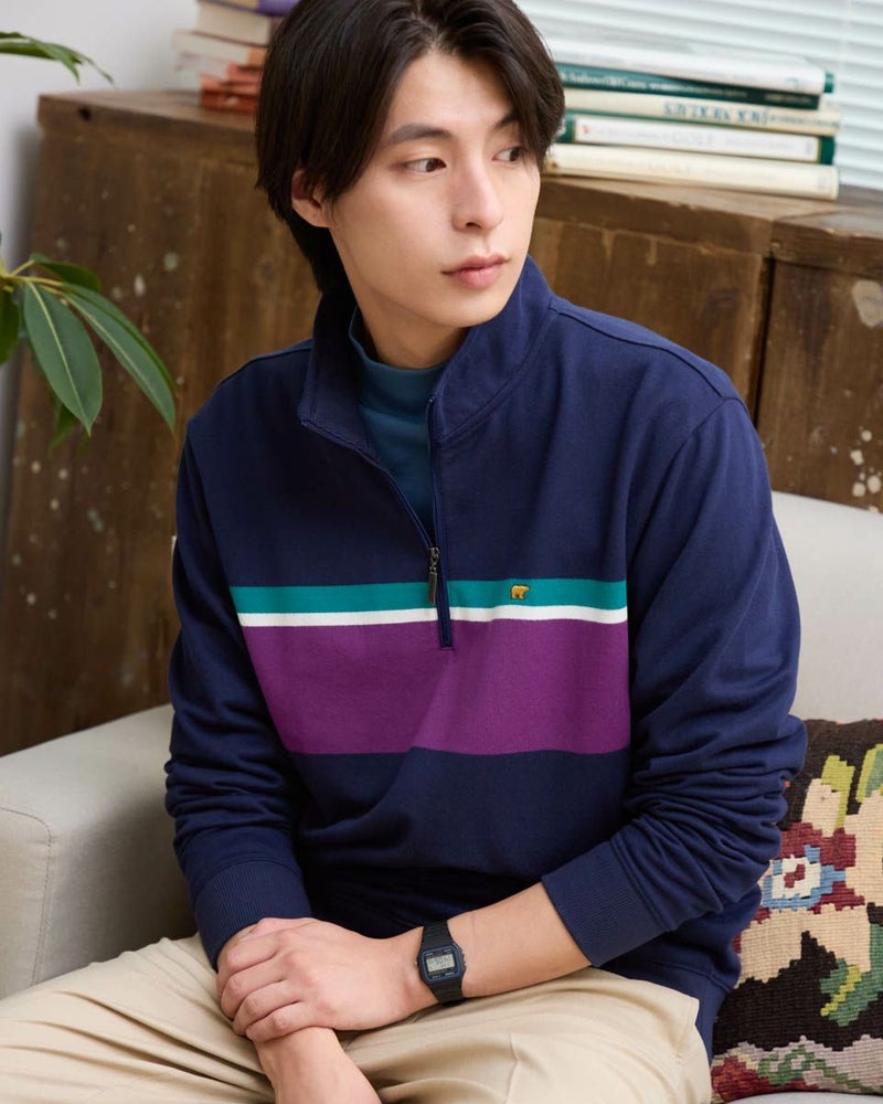 ハーフZIPスウェット