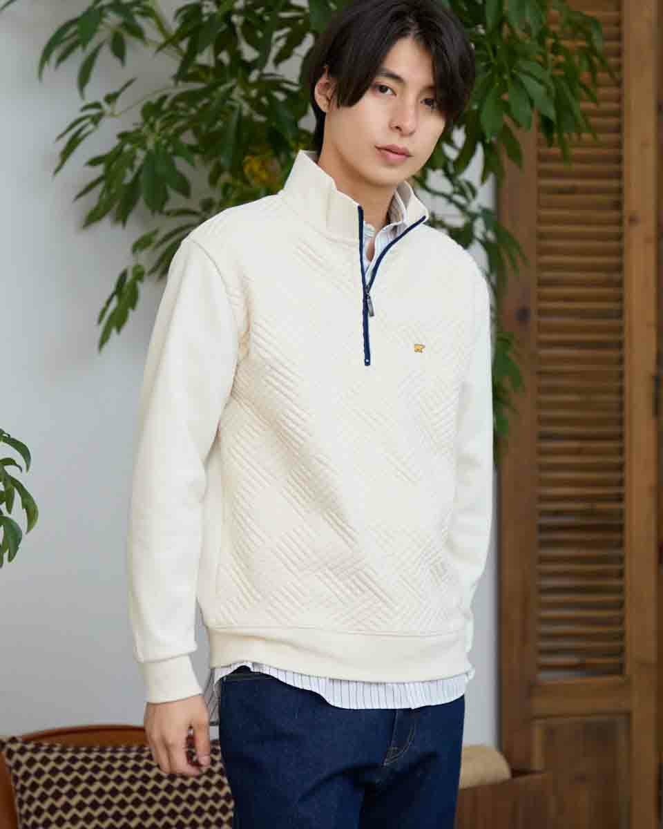 ハーフZIPスウェット