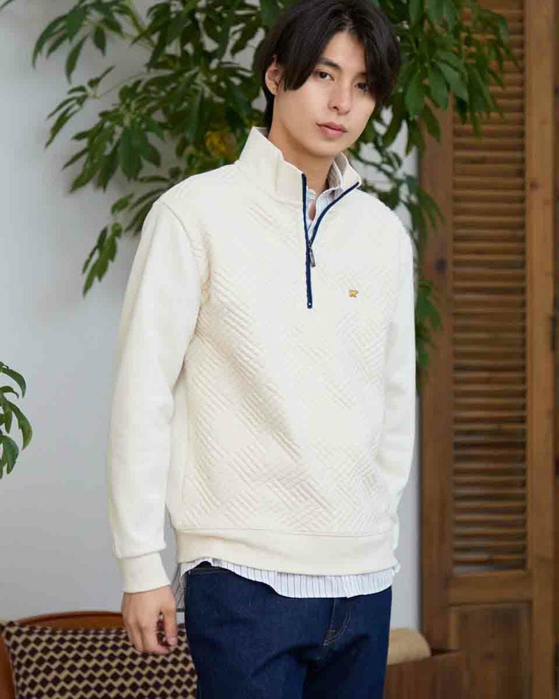 ハーフZIPスウェット