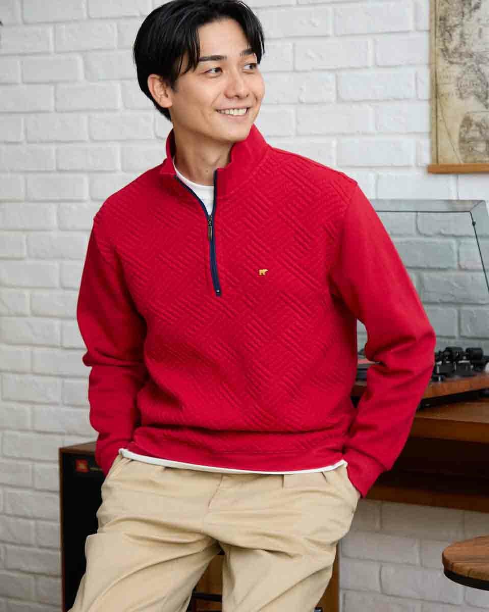 ハーフZIPスウェット