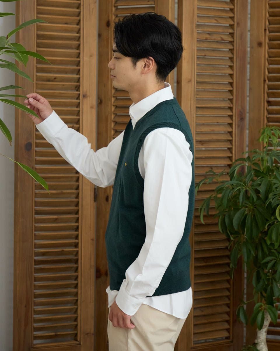 Golden Bear無地Vネックベスト | ゴールデンベアストア