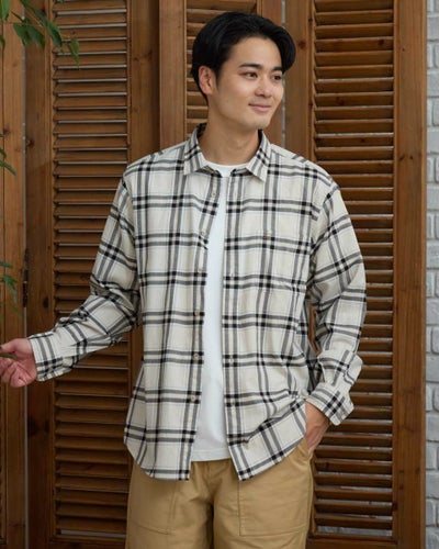チェックネルシャツ