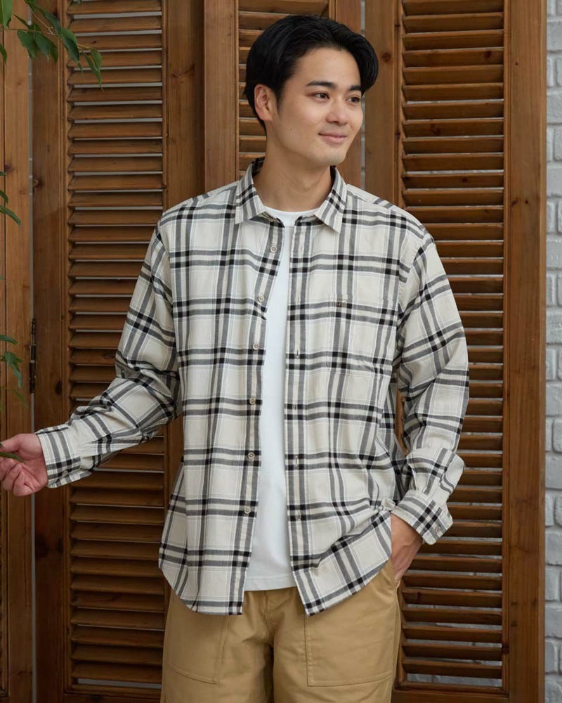 チェックネルシャツ