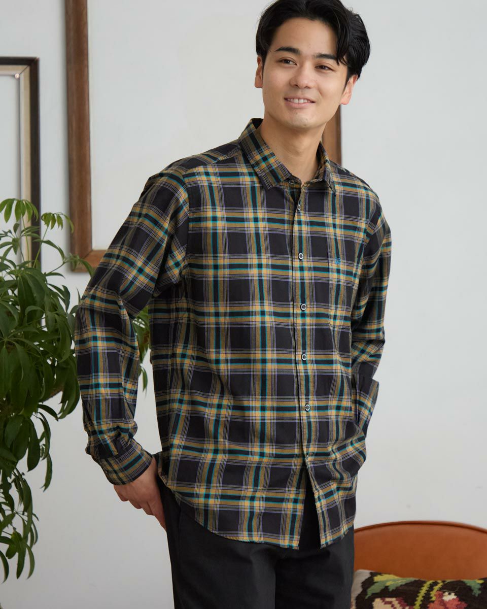 チェックネルシャツ