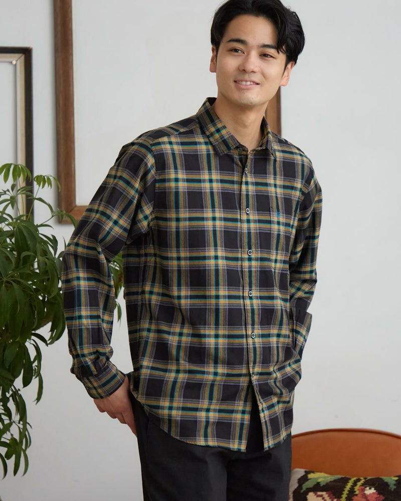 チェックネルシャツ