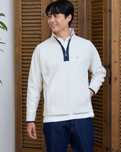 ハーフZIPスウェット