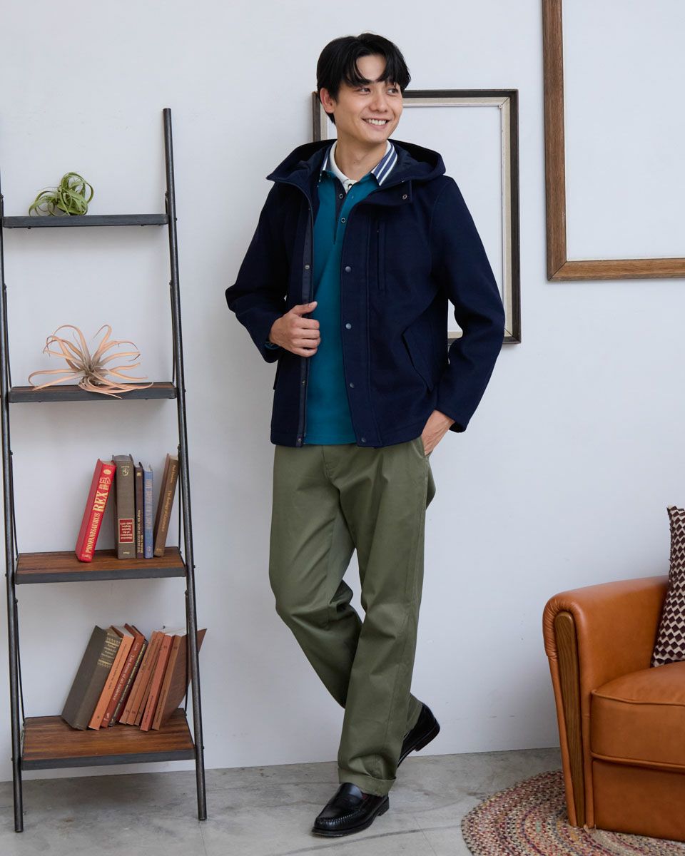 Golden Bear布帛襟長袖ポロシャツ | ゴールデンベアストア