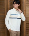 長袖パネルポロシャツ