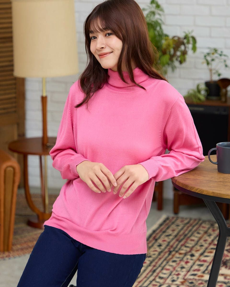 ピンクハウス ロゴ タートルネックセーター M~Lサイズ相当 極美品 ピンクハウス ロゴ タートルネックセーター M~Lサイズ相当 極美品の