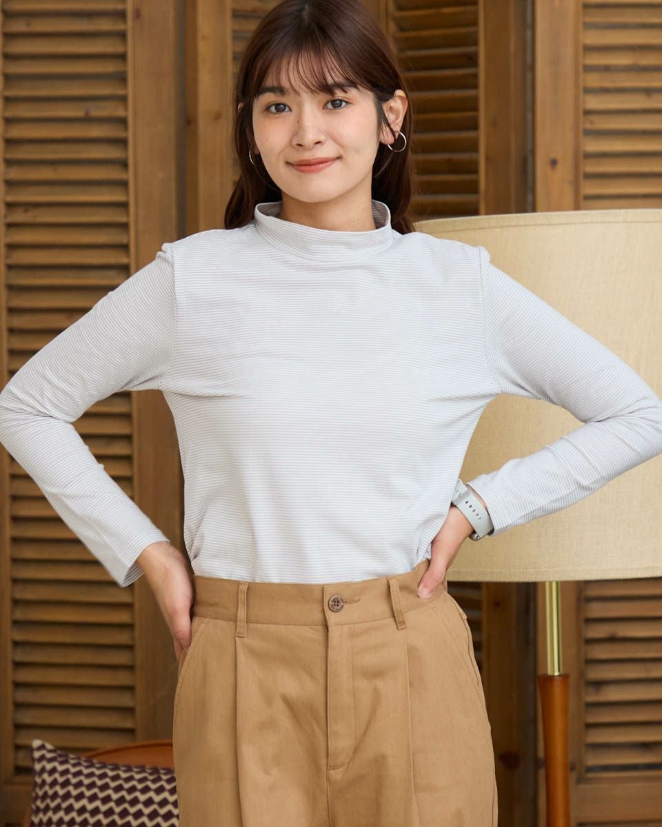 QUEEN SIZEハイネックボーダーカットソー | ゴールデンベアストア QUEEN SIZEハイネックボーダーカットソー | ゴールデンベアストア