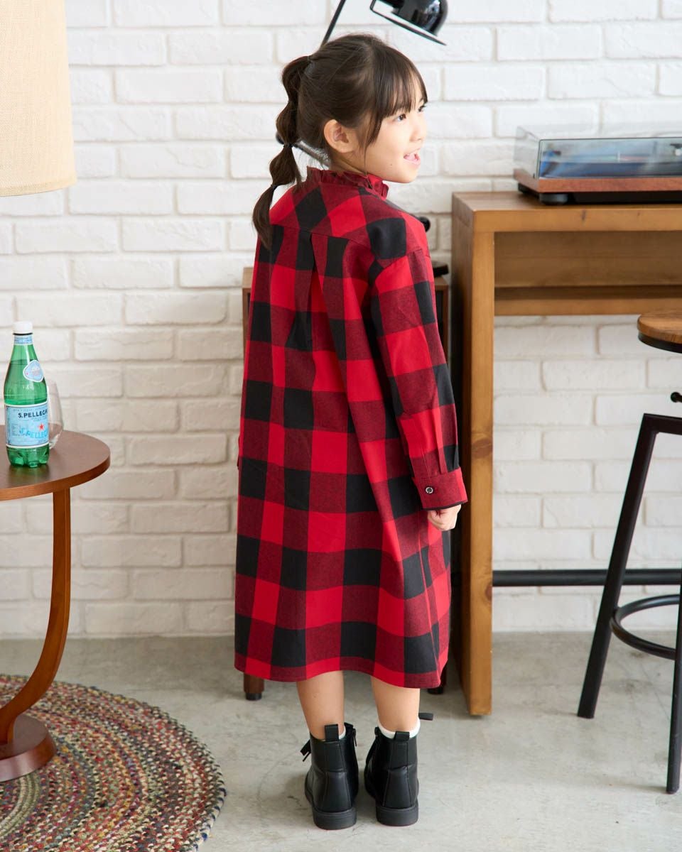 GIRLSバッファローチェックワンピース | ゴールデンベアストア