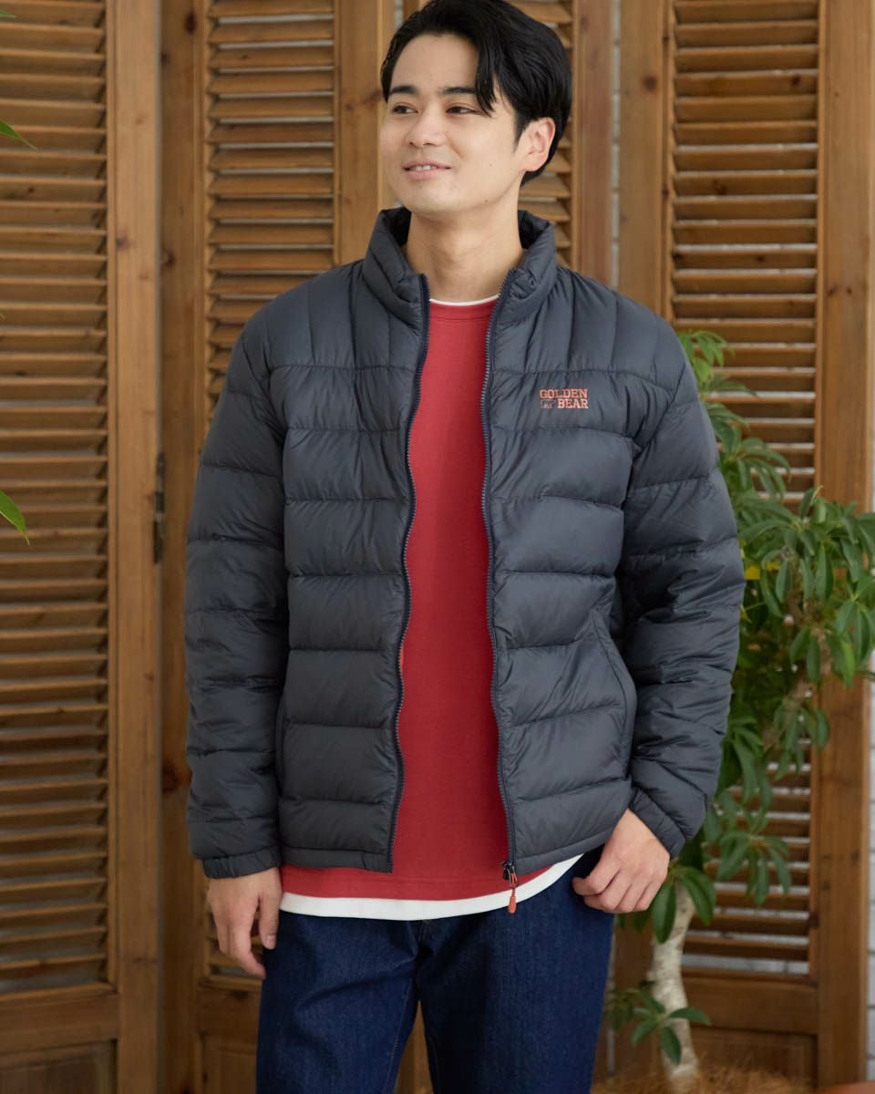 美品★ゴールデングース　ダウンポンチョ　ダウンジャケット　ネイビー　XS(593 Golden Bear【新聞広告掲載】洗える軽量ダウンジャケット | ゴールデン
