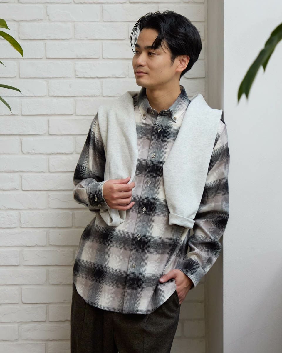 チェックBDシャツ