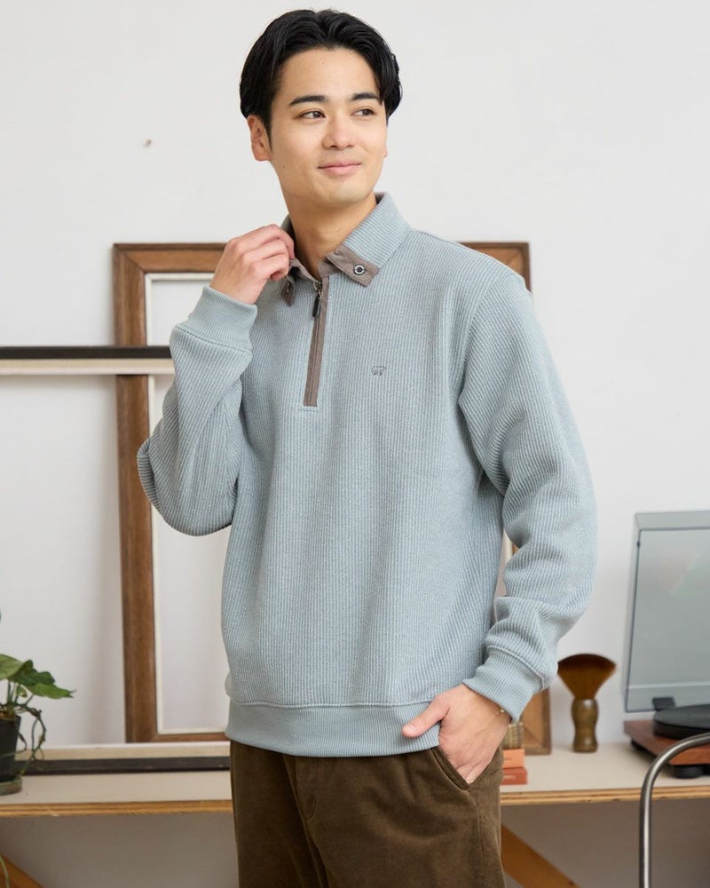 ハーフZIPスウェット