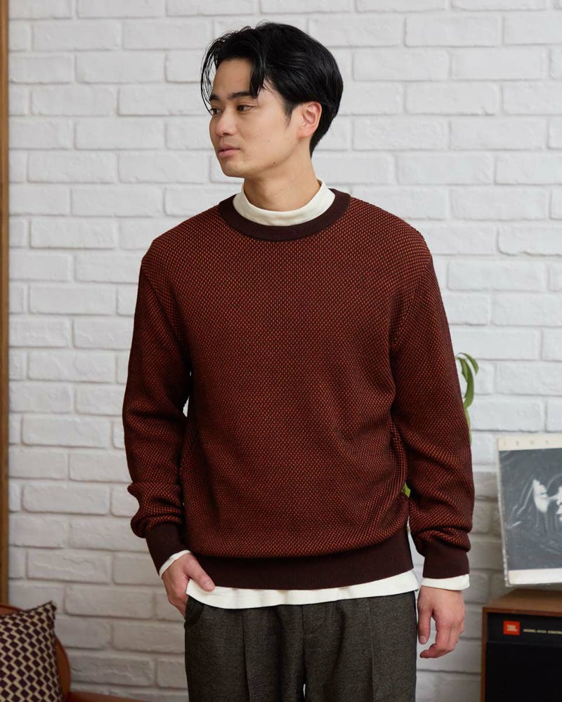 クルーネックニット