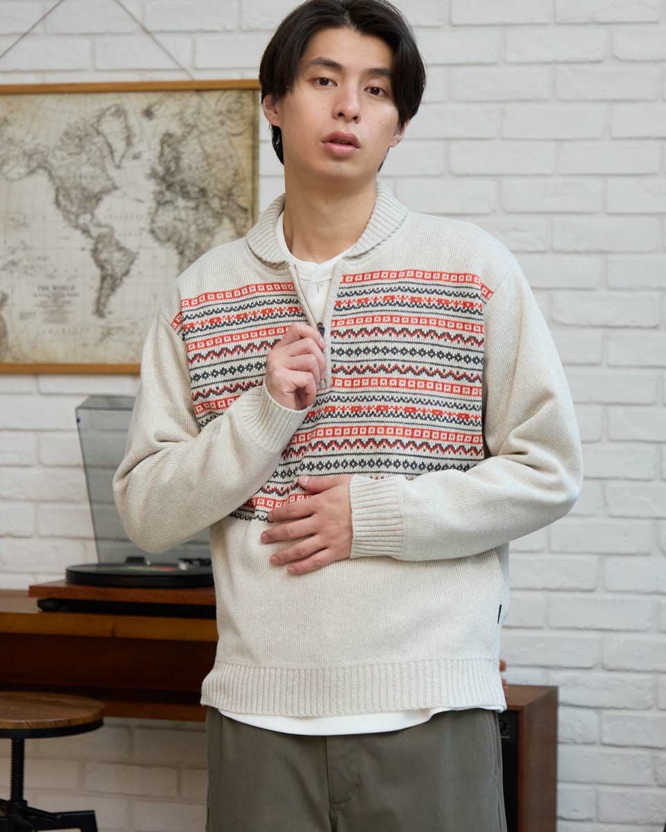 ハーフZIPスウェット