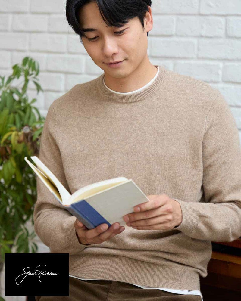 カシミヤクルーニット