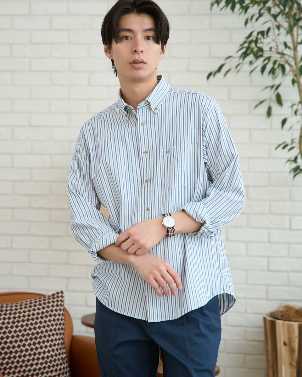 umbro 青と白ストライプ シャツゴールデンウィーク特別価格終了しました！ Golden Bearストライプシャツ | ゴールデンベアストア