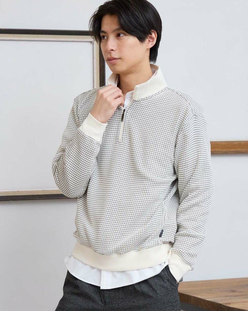 ハーフZIPスウェット