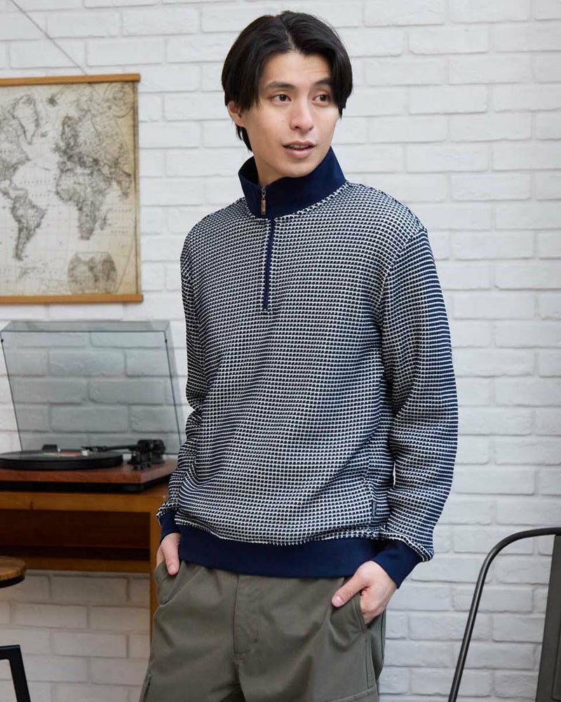 ハーフZIPスウェット