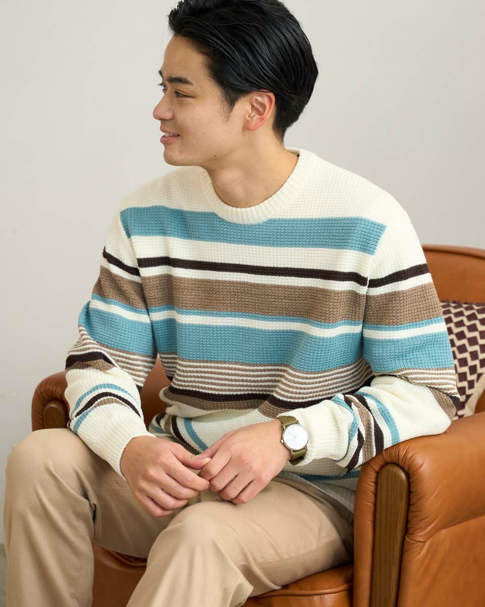 クルーネックニット