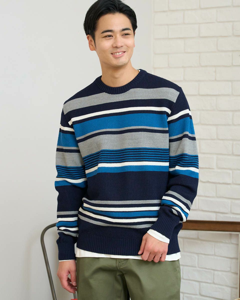 クルーネックニット