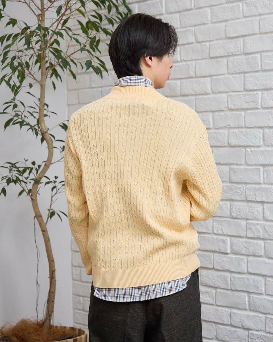 Golden BearハーフZIPケーブルニット | ゴールデンベアストア