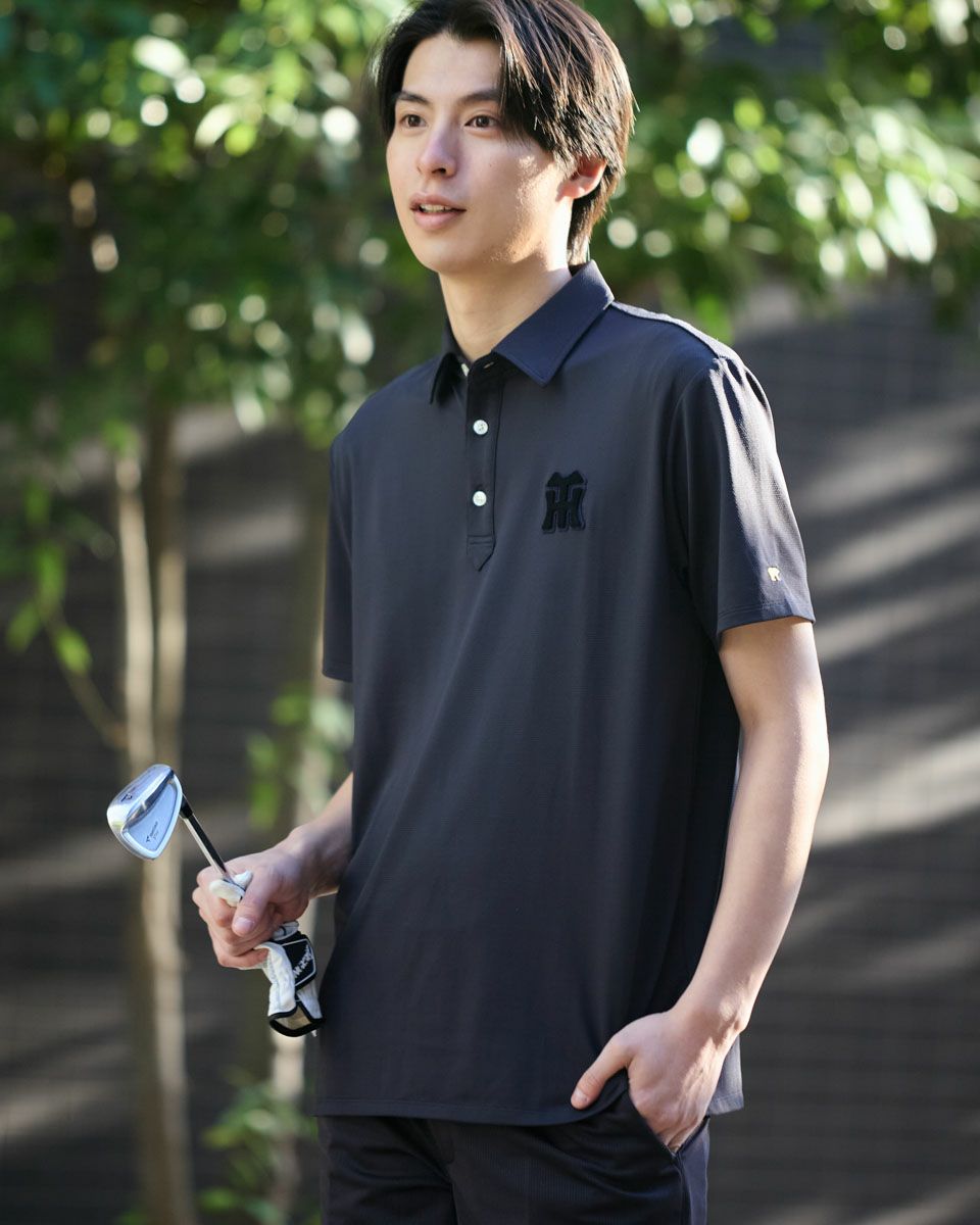GB GOLF 阪神タイガース　コラボ　ポロシャツ　黒　新品未使用タグ付き GB GOLFGBGポロシャツ/TIGERSコラボレーション | ゴールデンベアストア