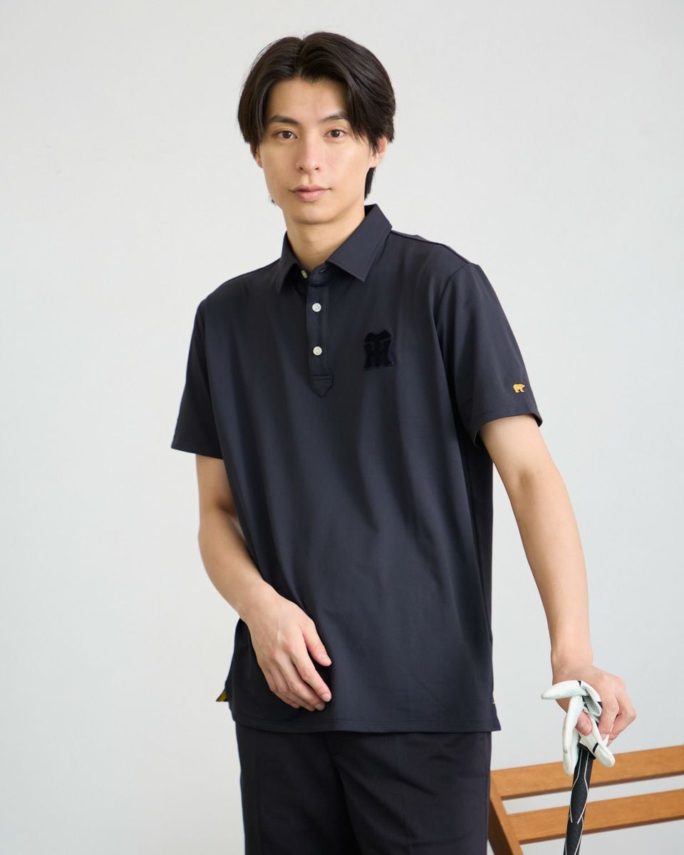 GB GOLF 阪神タイガース　コラボ　ストライプポロシャツ　黒 GB GOLF 阪神タイガースとのコラボレーションアイテムを数量限定で先行