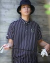 GBG × TIGERS ストライプポロシャツ
