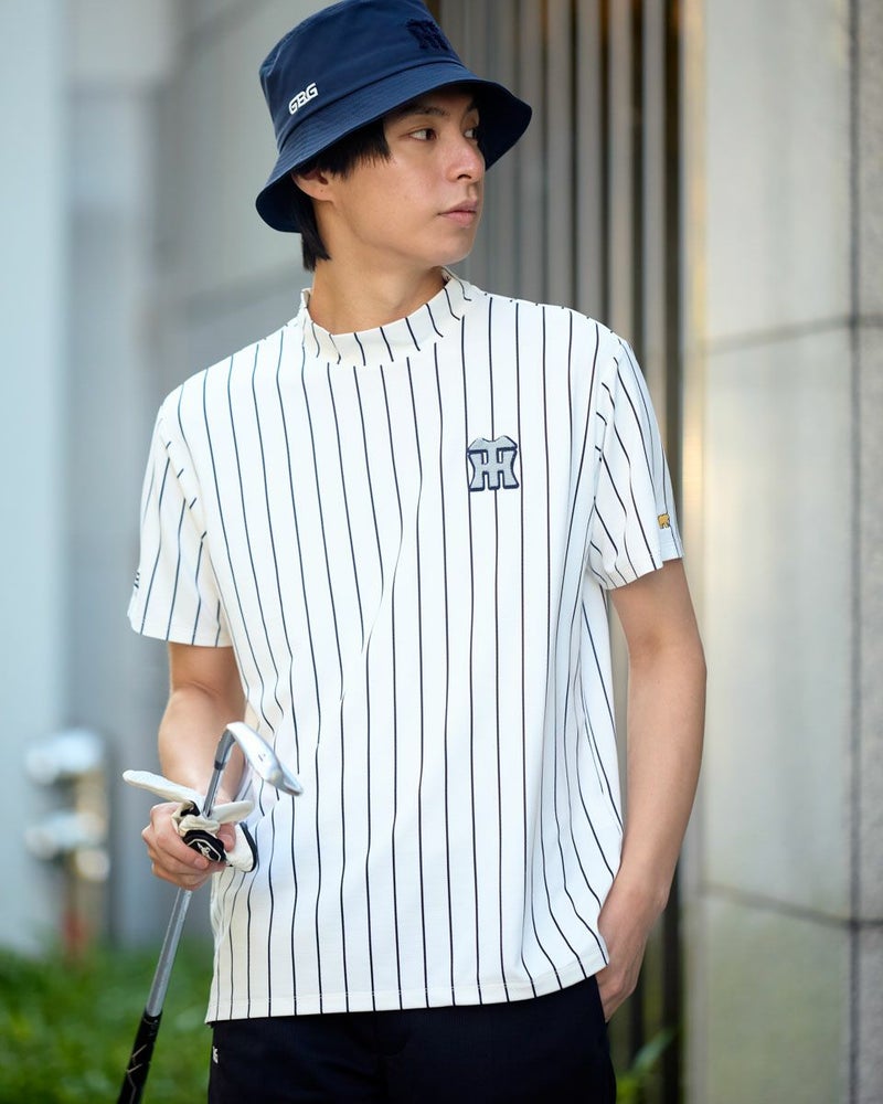 GBG × TIGERS ストライプモックネック