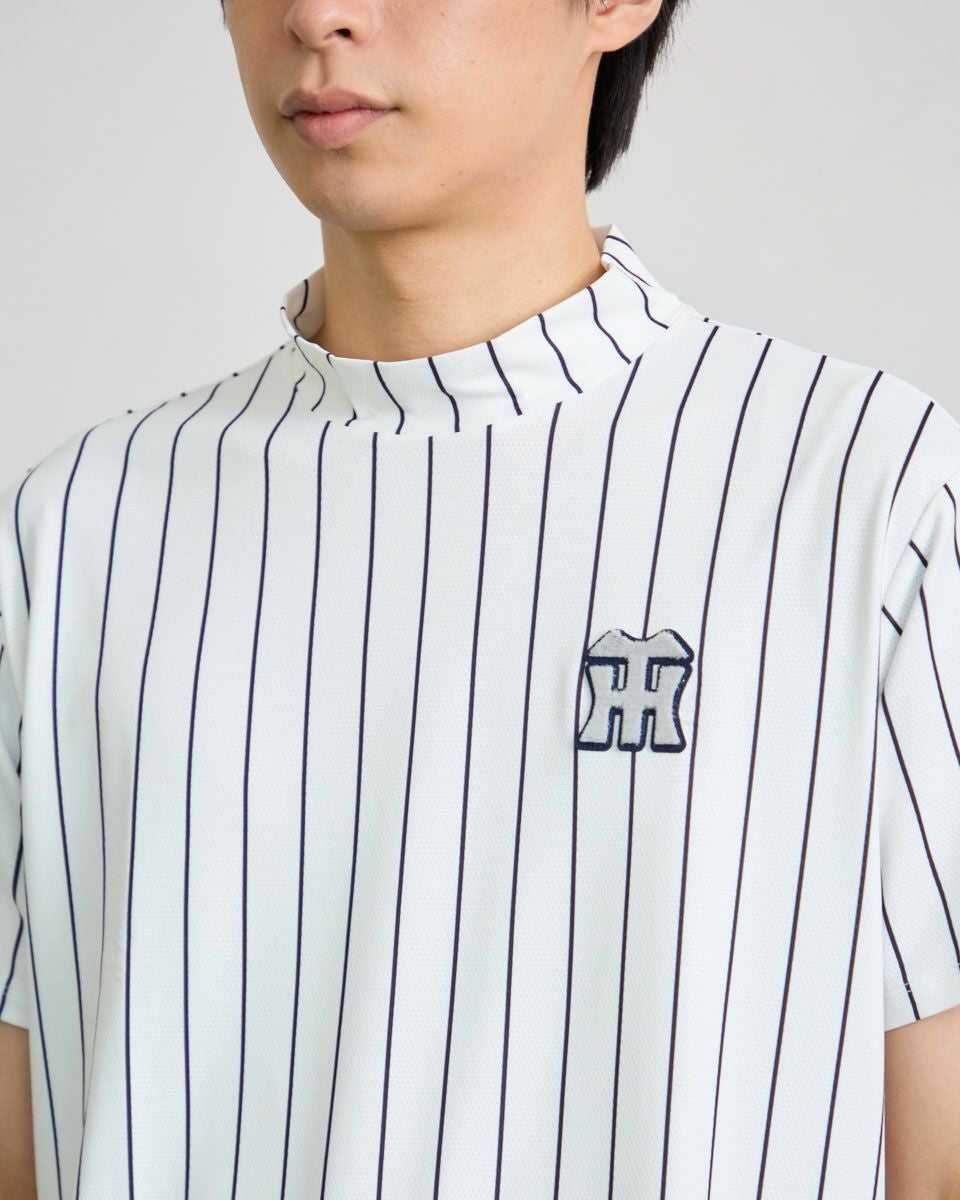 GB GOLFGBGストライプモックネック/TIGERSコラボレーション