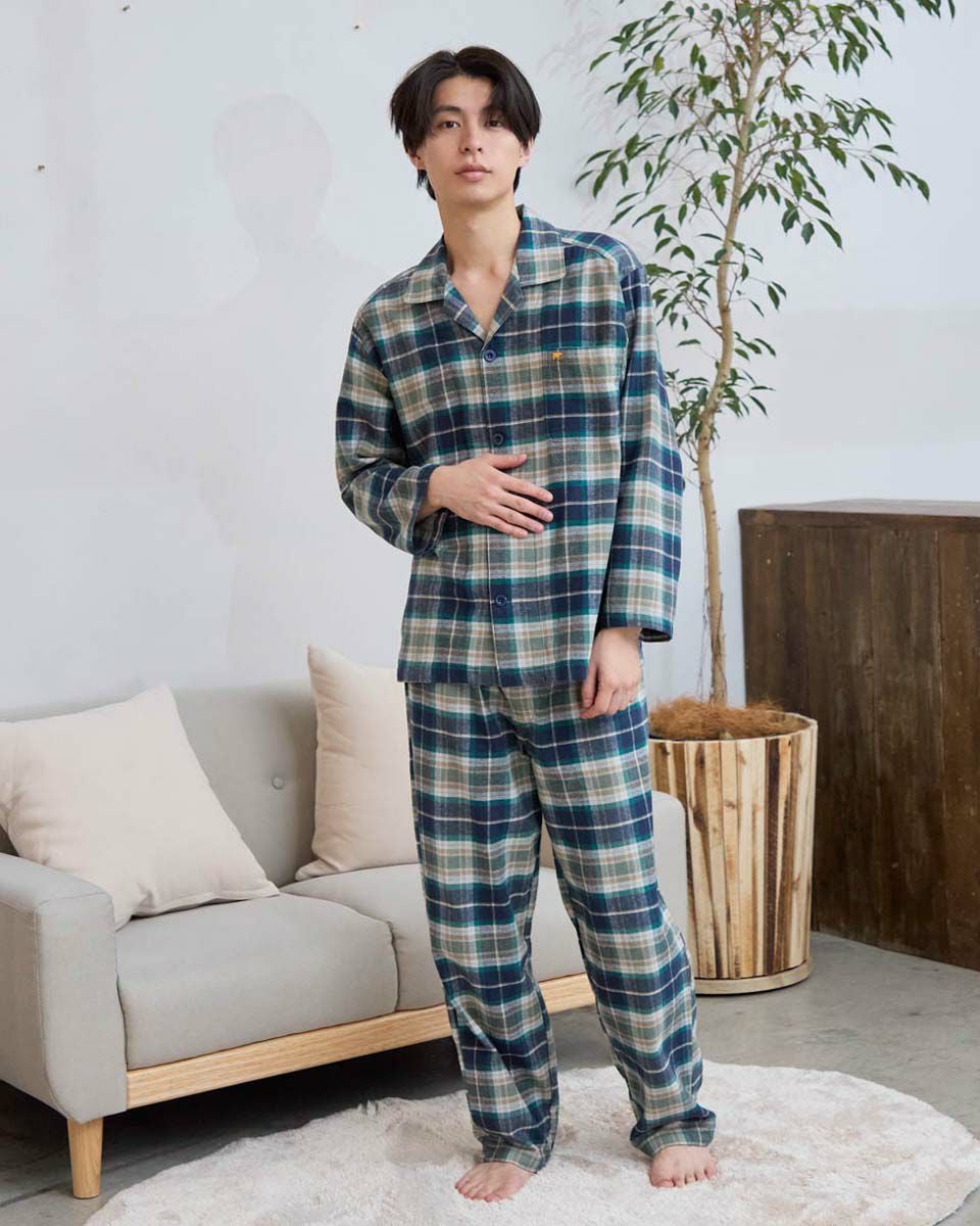 ネルテーラードパジャマ