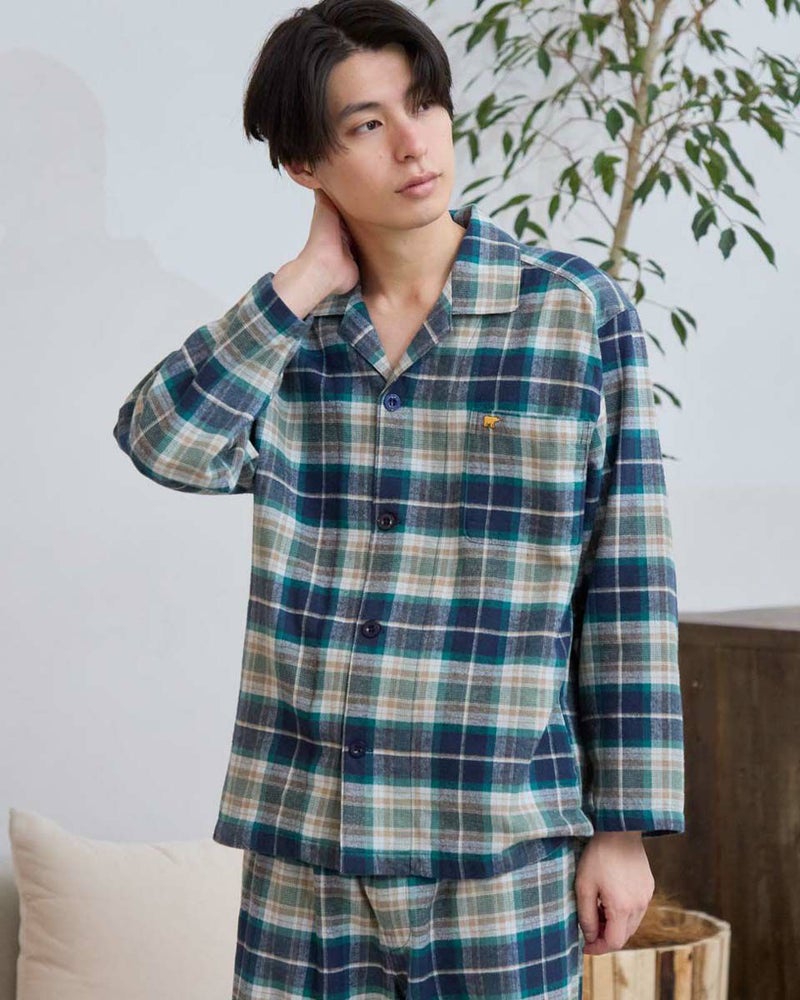 ネルテーラードパジャマ