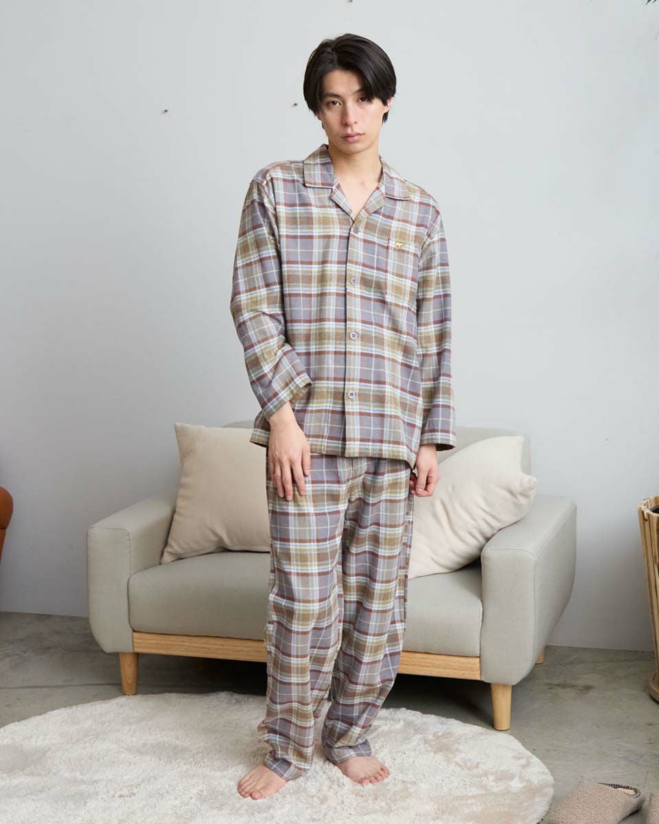 ネルテーラードパジャマ