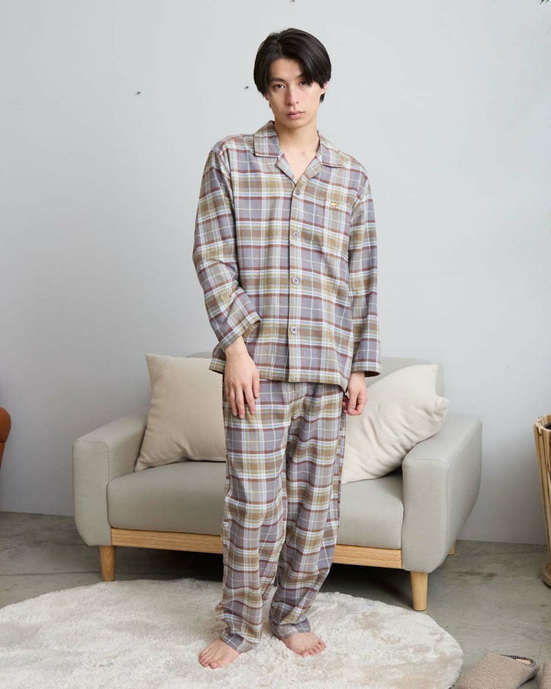 ネルテーラードパジャマ