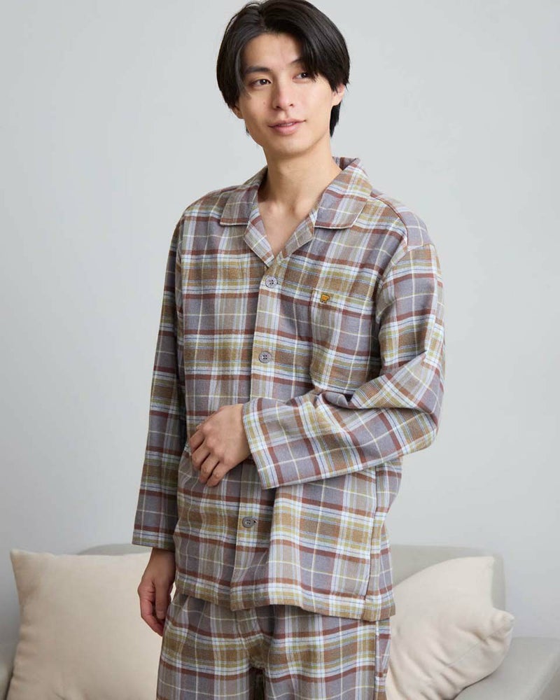 ネルテーラードパジャマ