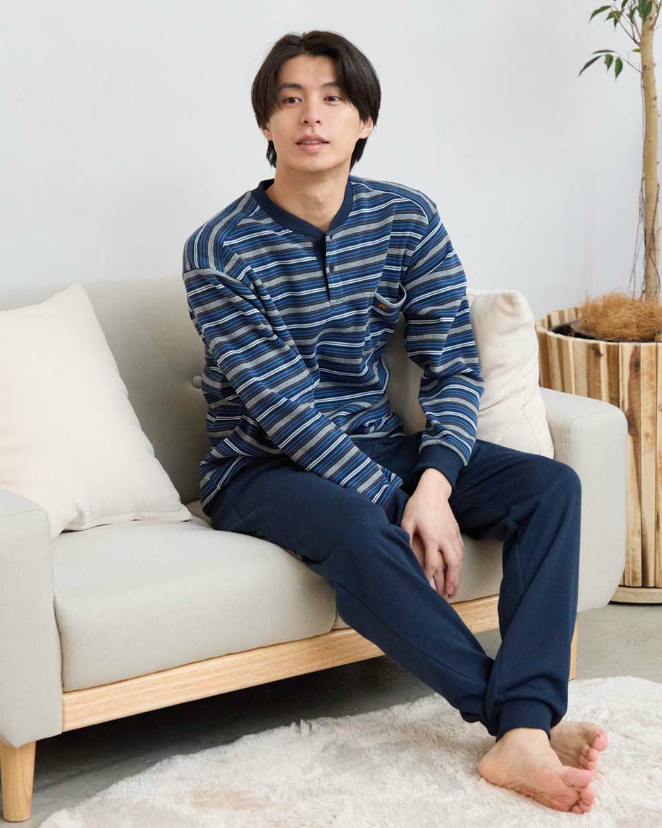 シャギーヘンリーネックパジャマ