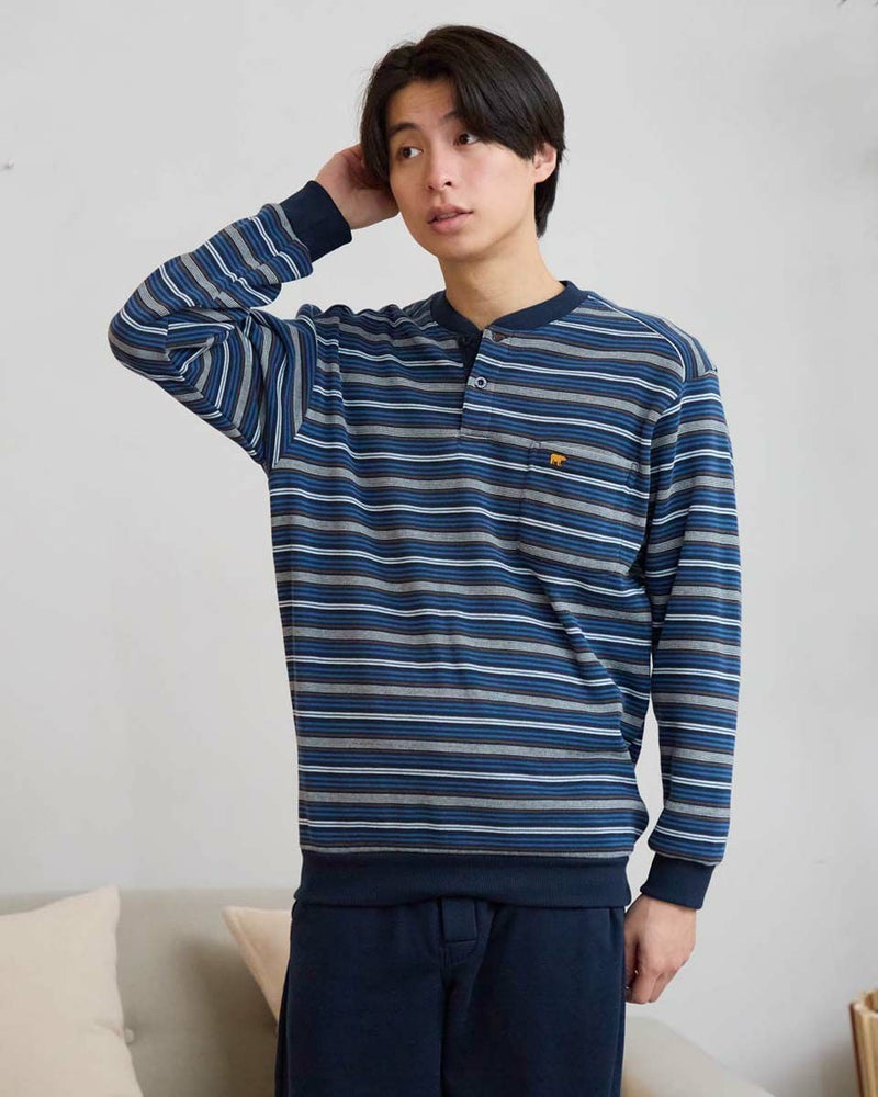 シャギーヘンリーネックパジャマ