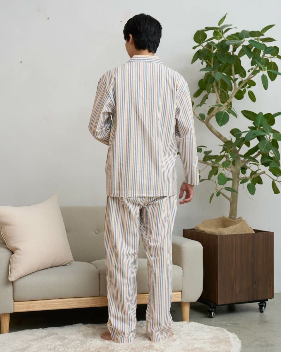 Home Wearストライプ柄ツイルテーラーパジャマ | ゴールデンベアストア