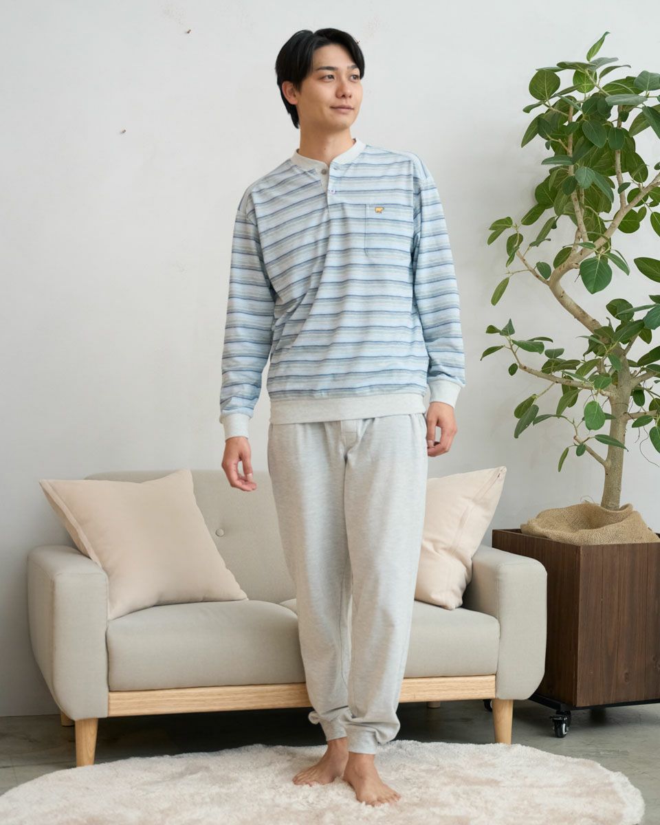 カノコジャカードボーダーパジャマ