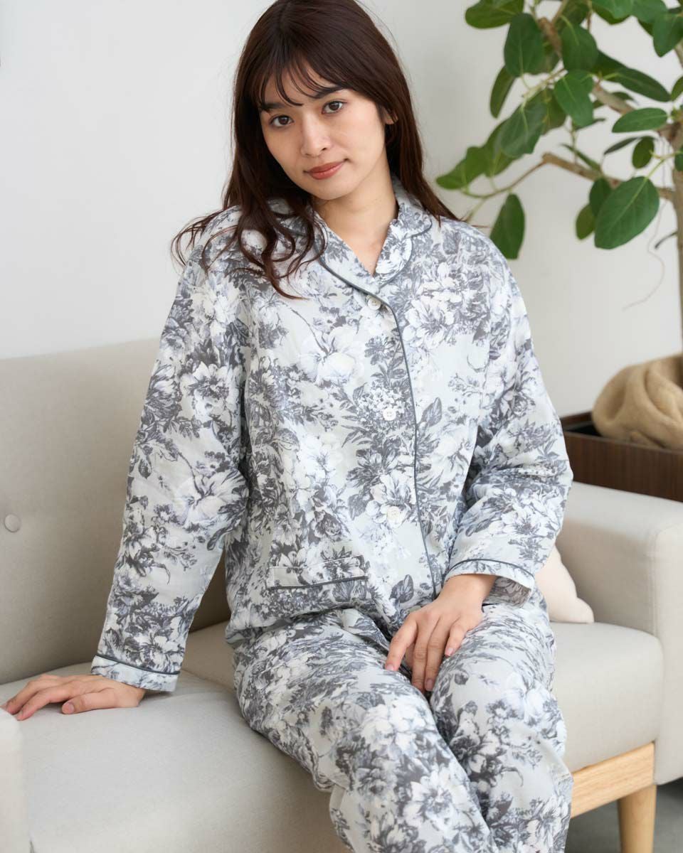 二重ガーゼプリントパジャマ