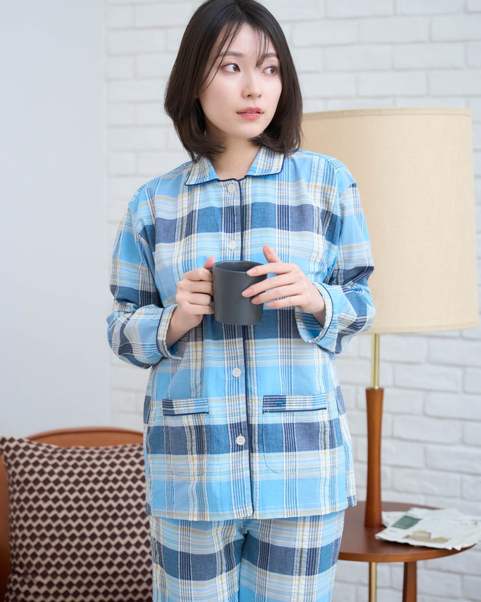 Home Wearサッカー格子柄パジャマ | ゴールデンベアストア