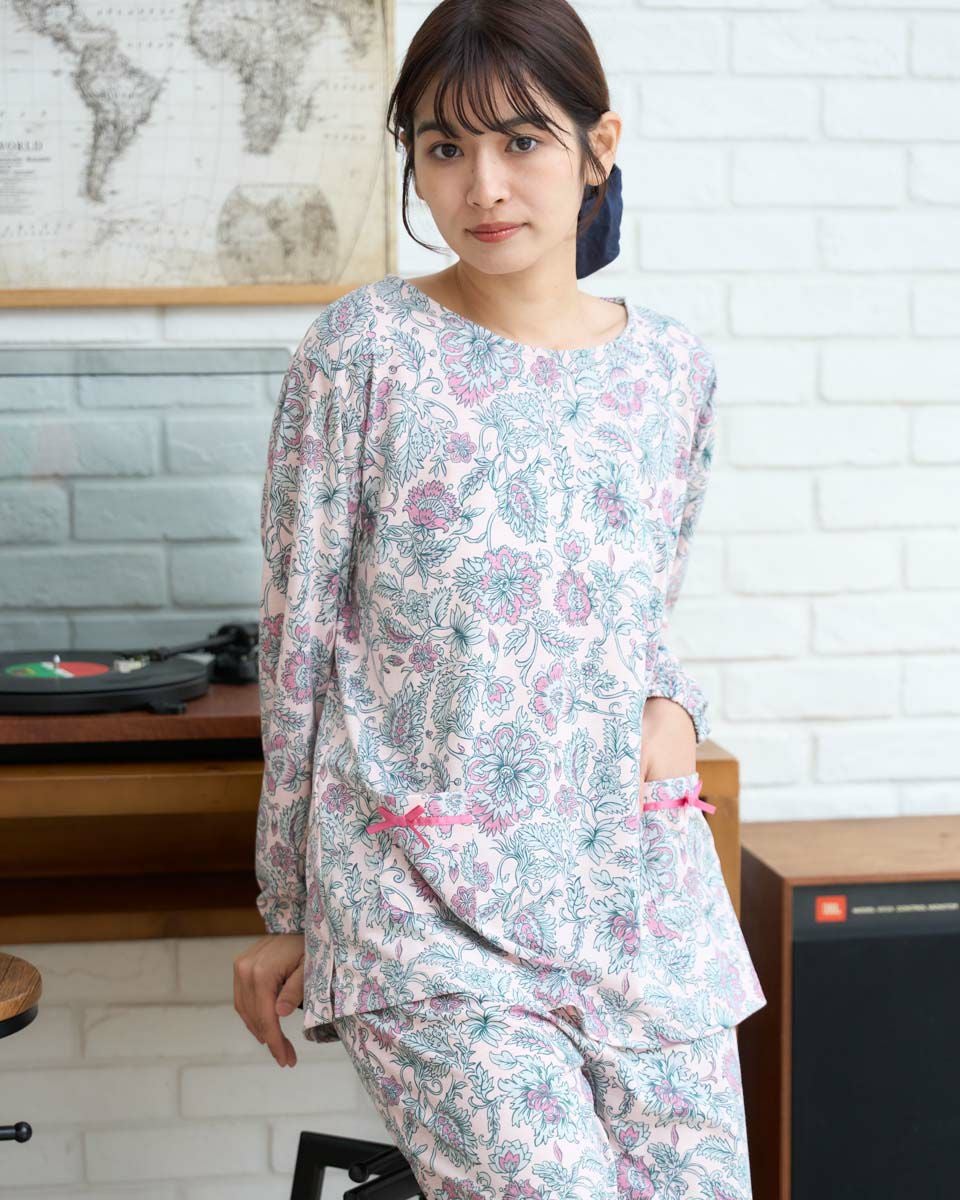 Home Wear花柄チュニックパジャマ | ゴールデンベアストア