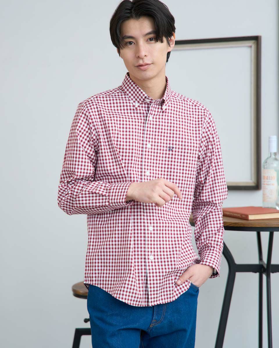 ギンガムチェックシャツ
