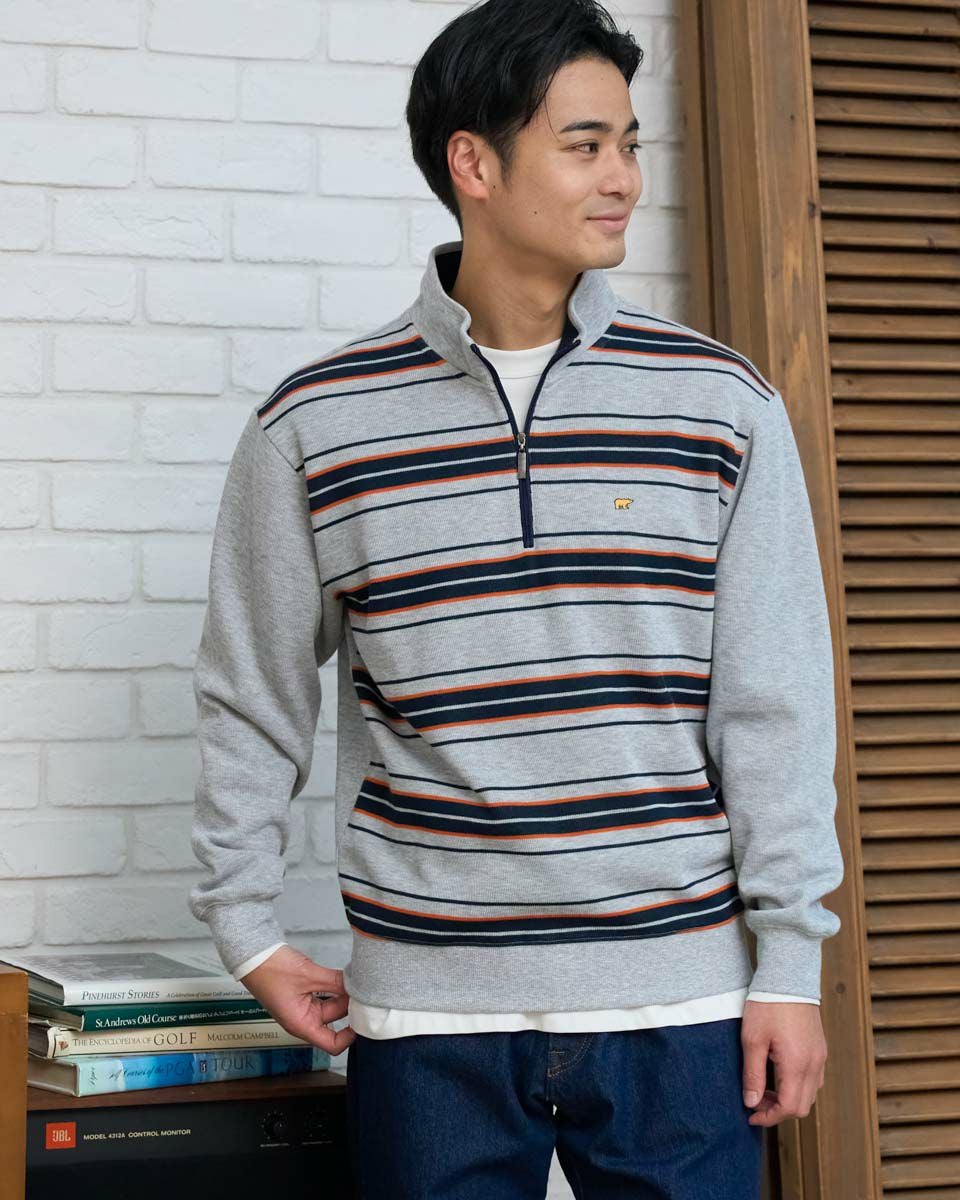 ハーフZIPスウェット